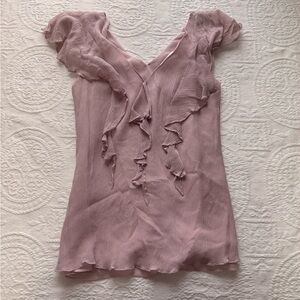 Banana Republic Ruffle V-Neck Blouse